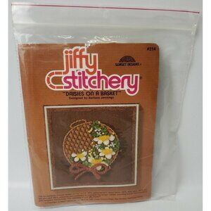 Jiffy Stitch Daisies on a Basket Barbara Jennings 214 Sunset Designs